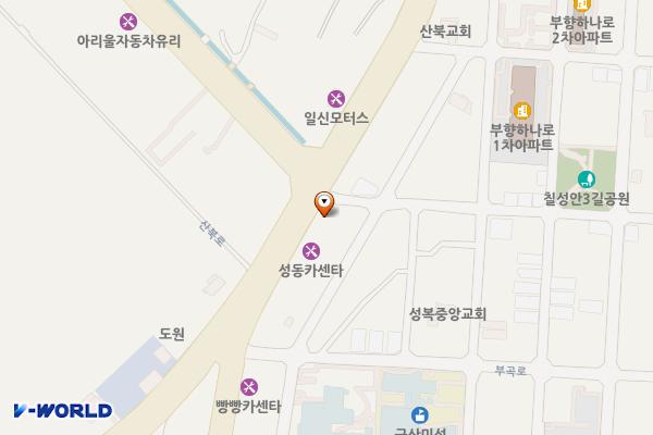 HB 산북점 위치 지도 — 전북특별자치도 군산시 칠성안3길 4