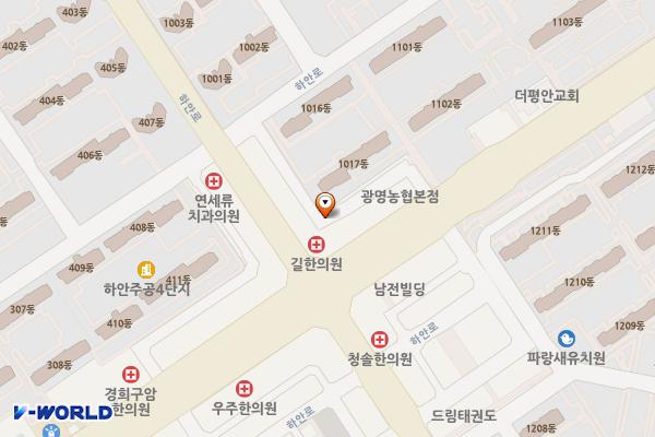하안동상업지역 제1노상주차장 위치 지도 — 경기도 광명시 하안동 711-4