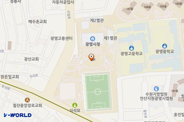 철산동 지하공영주차장 위치 지도 — 경기도 광명시 시청로 20