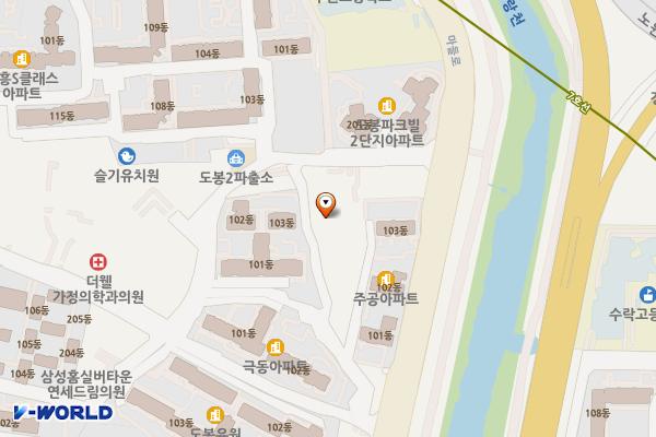 기아 도봉서비스센터(TSU) 위치 지도 — 서울특별시 도봉구 도봉로180나길 48