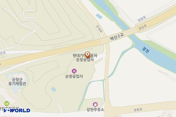 HB 순창중앙현대서비스 위치 지도 — 전북특별자치도 순창군 순창읍 강천로 19-6