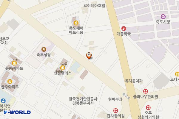 죽도동NH농협앞 위치 지도 — 경상북도 포항시 북구 죽도로 31