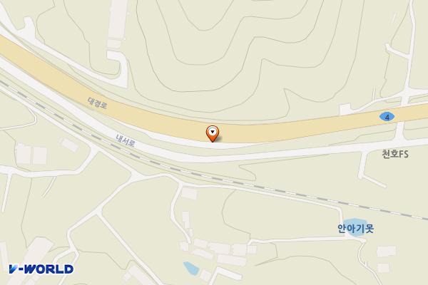 아화졸음쉼터 위치 지도 — 경상북도 경주시 서면 아화리 산 23-3