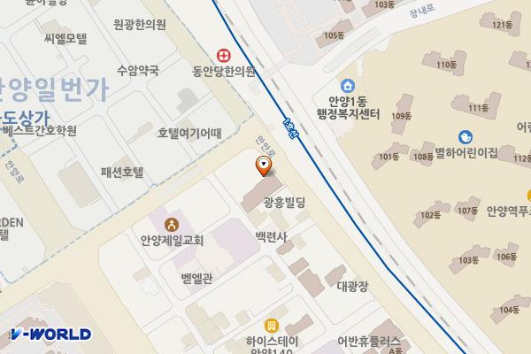 일번가노외 주차장 위치 지도 — 경기도 안양시 만안구 만안로 193-1