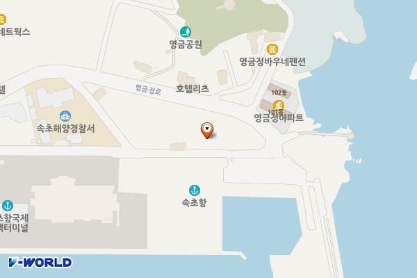 동명항 공영주차장 위치 지도 — 강원특별자치도 속초시 동명동 1-242