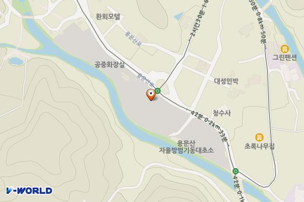 용문산 관광단지 위치 지도 —  경기도 양평군 용문면 신점리 524-5