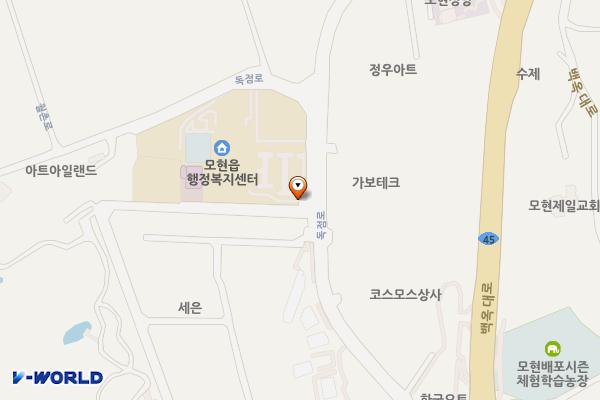 모현읍 행정복지센터 위치 지도 — 경기도 용인시 처인구 모현읍 갈담리 309