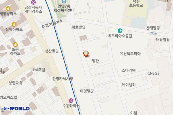 덕천노상 주차장 위치 지도 — 경기도 안양시 만안구 덕천로 98