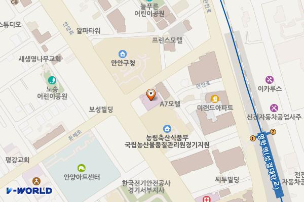 문예노상 주차장 위치 지도 — 경기도 안양시 만안구 문예로 48