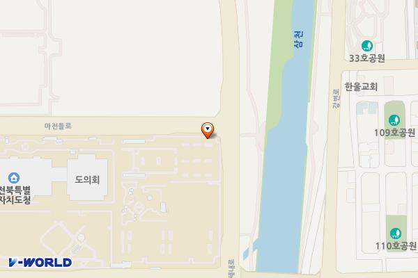 전북특별자치도청 위치 지도 — 전북특별자치도 전주시 완산구 효자로 225
