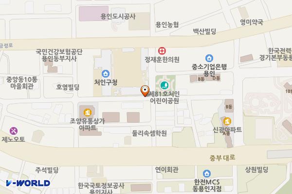 처인구청 주변 노상주차장 위치 지도 — 경기도 용인시 처인구 김량장동 383
