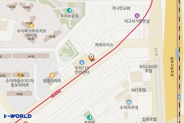 수지 노상주차장 위치 지도 — 경기도 용인시 수지구 풍덕천동 789