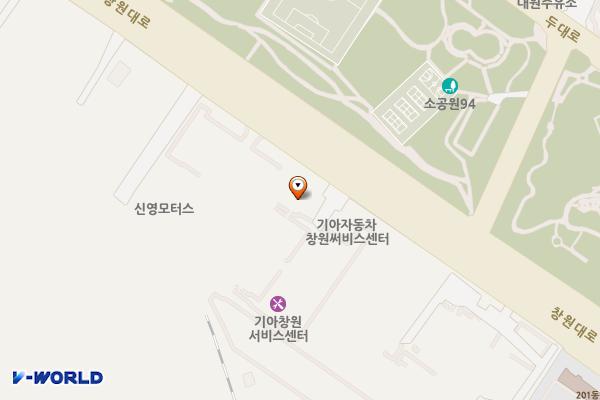 기아자동차 창원서비스센터 위치 지도 — 경상남도 창원시 성산구 창원대로 504