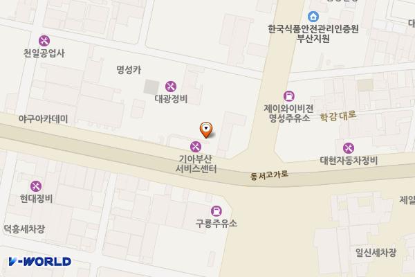 기아자동차 부산서비스센터 위치 지도 — 부산광역시 사상구 가야대로 141