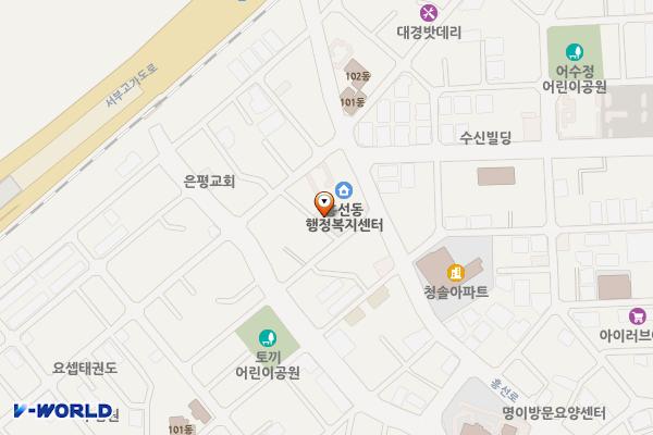 흥선동행정복지센터 위치 지도 — 경기도 의정부시 흥선로 20