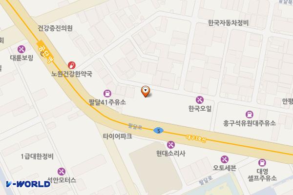 기아자동차 대구서비스센터 위치 지도 — 대구광역시 북구 팔달로 53