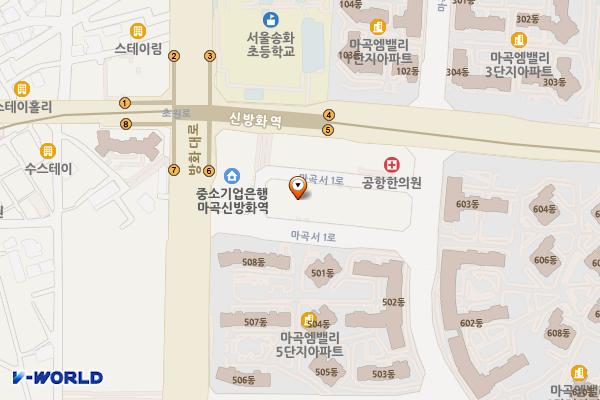신방화역환승주차장 위치 지도 — 서울특별시 강서구 마곡서1로 111-12