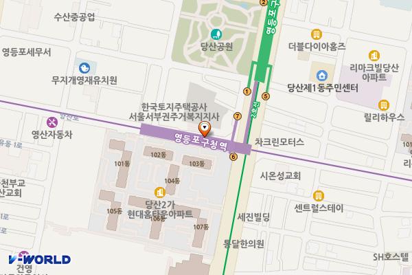 영등포구청역공영주차장 위치 지도 — 서울특별시 영등포구 당산동3가 337-1