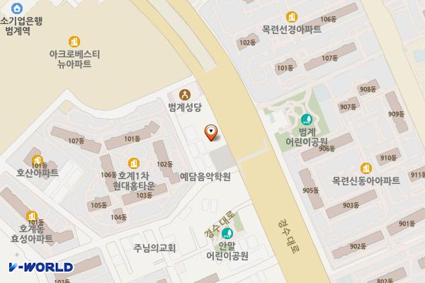 범계성당옆 주차장 위치 지도 — 경기도 안양시 동안구 경수대로 725