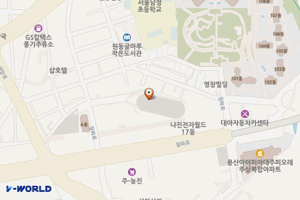 용산주차빌딩 위치 지도 — 서울특별시 용산구 한강로2가 12-9