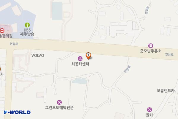 기아오토큐 오라대리점 위치 지도 — 제주특별자치도 제주시 연삼로 116