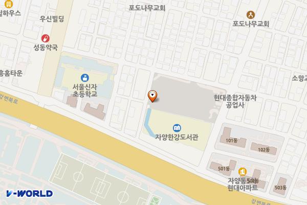 자양유수지 공영주차장 위치 지도 — 서울특별시 광진구 뚝섬로52길 74
