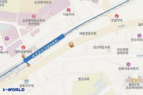 차돌로 제1공영주차장 위치 지도 — 충청남도 천안시 동남구 다가동 471