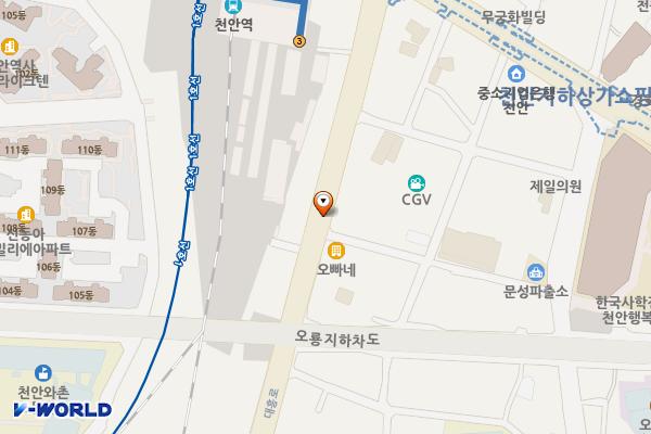 대흥로 제1공영주차장 위치 지도 — 충청남도 천안시 동남구 대흥동 112-2