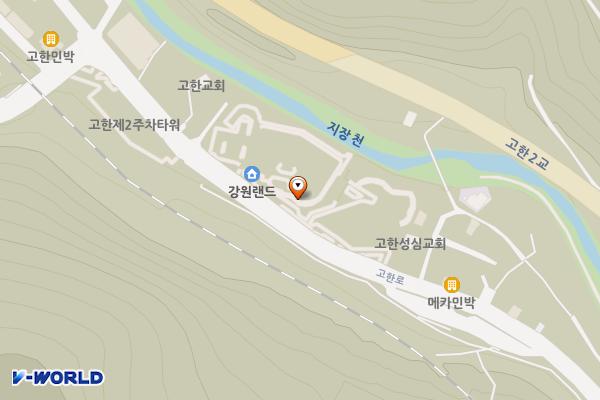 강원랜드 사원숙소 위치 지도 — 강원특별자치도 정선군 고한읍 고한3길 6-11