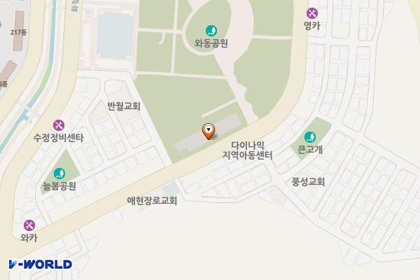 와동공원남주차장 위치 지도 — 경기도 안산시 단원구 와동공원로 109