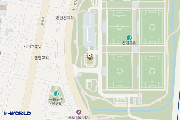 천안축구센터2 위치 지도 — 충청남도 천안시 서북구 축구센터로 150