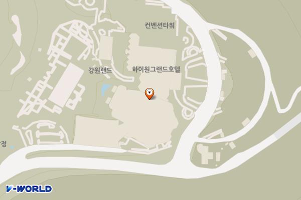 강원랜드 컨벤션호텔 위치 지도 — 강원특별자치도 정선군 사북읍 하이원길 265