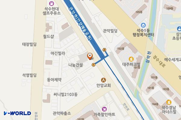 관악역2환승 주차장 위치 지도 — 경기도 안양시 만안구 만안로 461