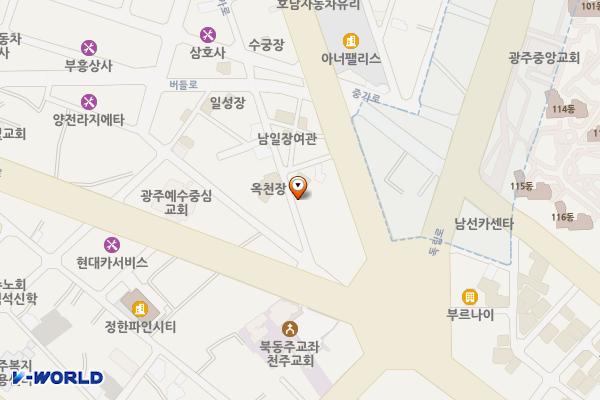대신정기화물 계림영업소 위치 지도 — 전남광주통합특별시 북구 제봉로 251