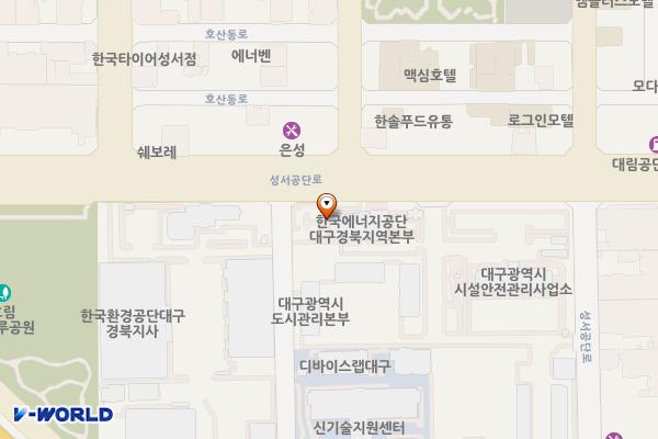 한국에너지공단 대구경북지역본부 위치 지도 — 대구광역시 달서구 성서공단로 52