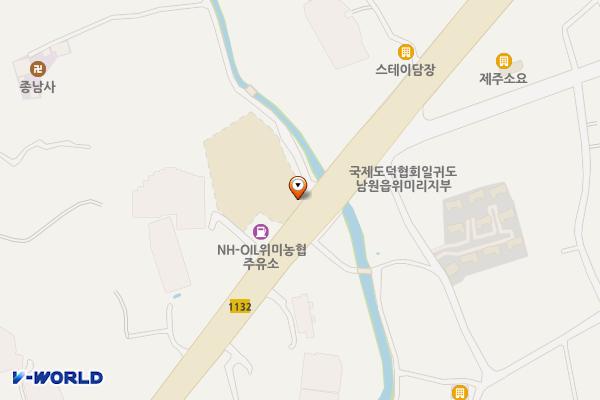 위미농협 하나로마트 신규 위치 지도 — 제주특별자치도 서귀포시 남원읍 신례리 290-1