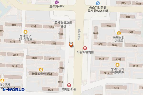 두타빌 위치 지도 — 서울특별시 노원구 한글비석로 245