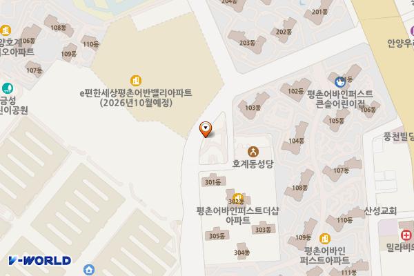 느루소공원 지하 주차장 위치 지도 — 경기도 안양시 동안구 호계동 954-4