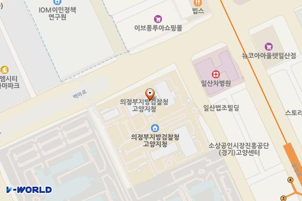 의정부지방검찰청 고양지청 위치 지도 — 경기도 고양시 일산동구 장백로 213
