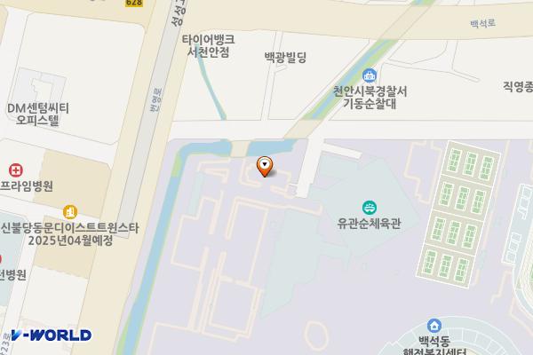 천안종합운동장 천안국민체육센터 주차장 위치 지도 — 충청남도 천안시 서북구 번영로 208