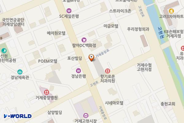 거제 리본 플라자 부설주차장 위치 지도 — 경상남도 거제시 거제중앙로 1898-4