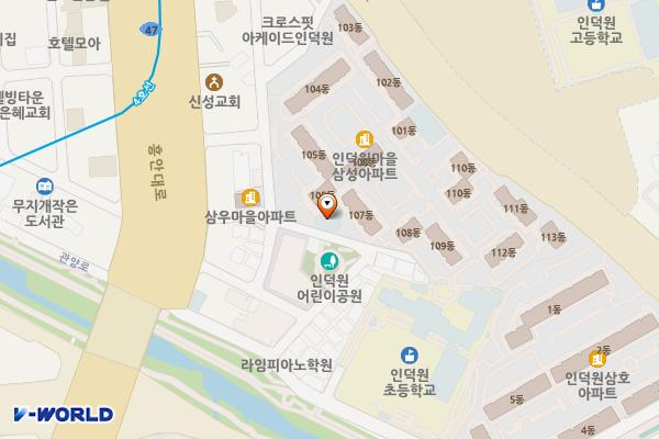 인덕원 주차장 위치 지도 — 경기도 안양시 동안구 관양동 1510-4