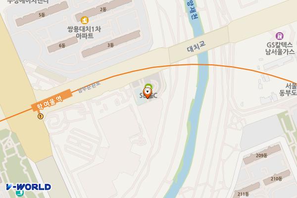 SETEC 위치 지도 — 서울특별시 강남구 남부순환로 3104
