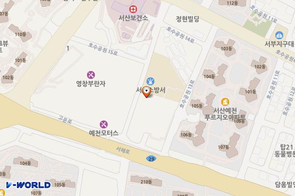 서산시종합사회복지관 위치 지도 — 충청남도 서산시 호수공원14로 6