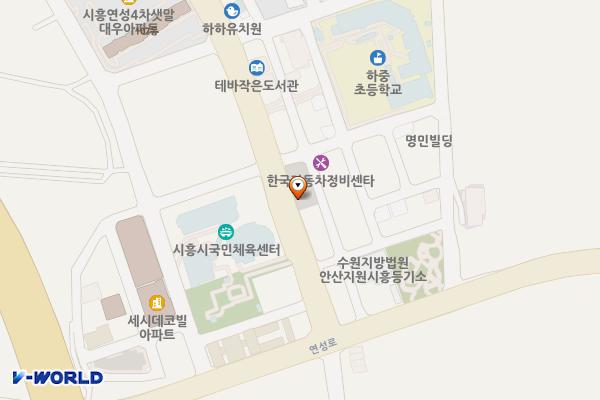국민체육센터공영주차장 위치 지도 — 경기도 시흥시 하중동 866-1
