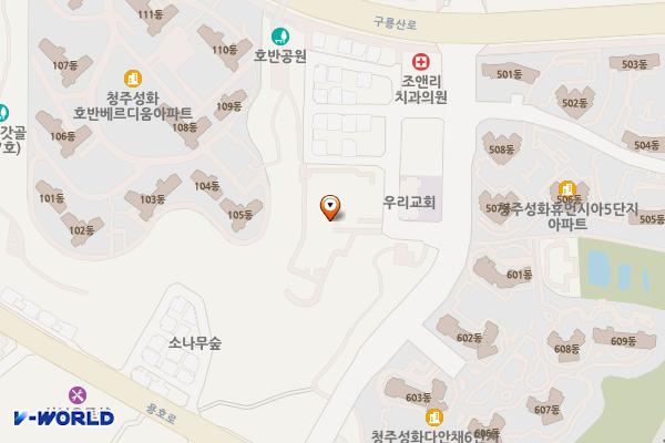 LH충북지역본부 위치 지도 — 충청북도 청주시 서원구 구룡산로52번길 40