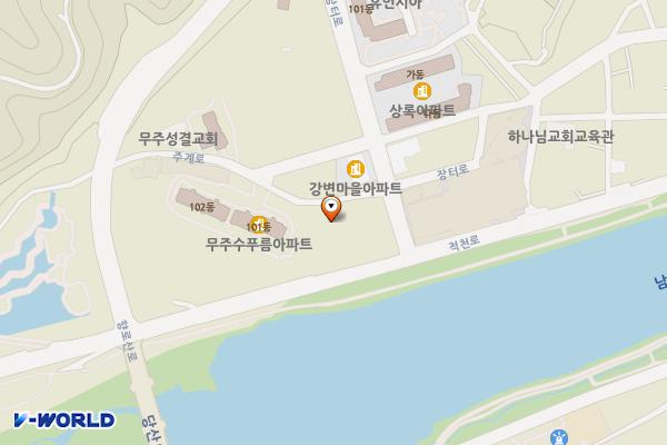 반디행복누리 플랫폼 공영주차장 위치 지도 — 전북특별자치도 무주군 무주읍 적천로 229