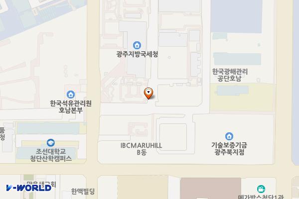 정부광주지방합동청사 위치 지도 — 전남광주통합특별시 북구 첨단과기로208번길 43