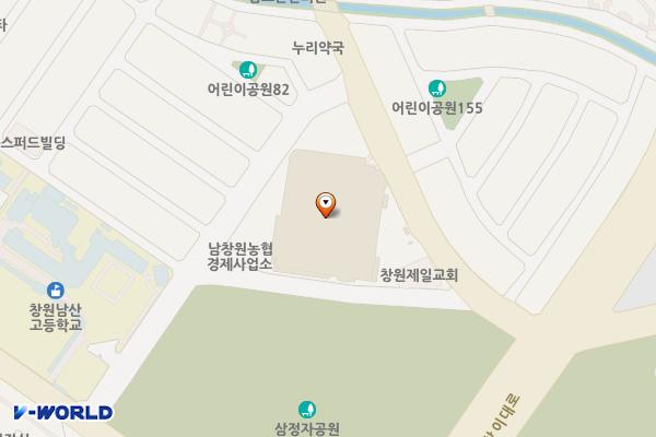 남창원농협(농수산물유통센터) 위치 지도 — 경상남도 창원시 성산구 가음로 100