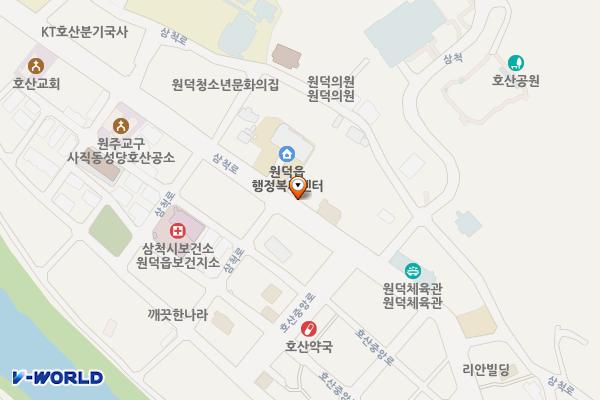 원덕농협 위치 지도 — 강원특별자치도 삼척시 원덕읍 삼척로 436
